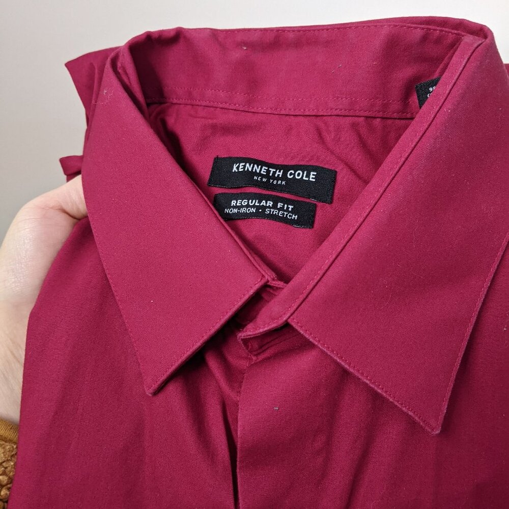 Kenneth Cole 16x34/35 Dress Shirt - Red